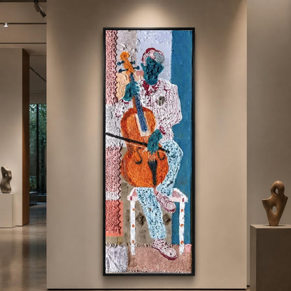 Abstract Wall Art, Textured Music Oil Painting