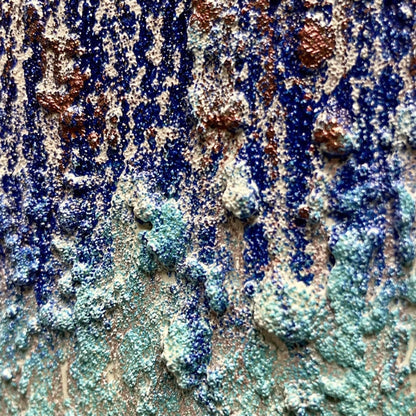 Navy and Sage Japandi Textured Neutral Abstract Wabi-Sabi Wall Art