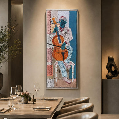 Abstract Wall Art, Textured Music Oil Painting