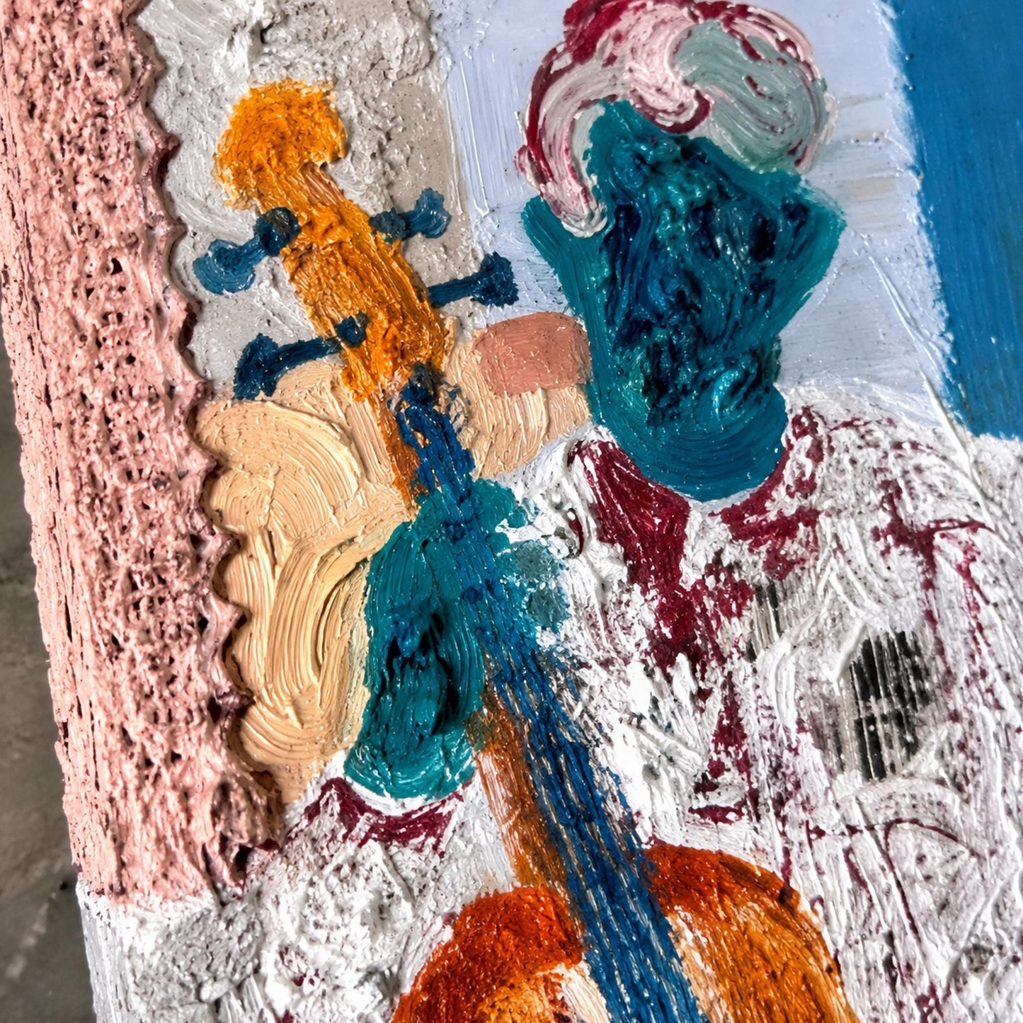 Abstract Wall Art, Textured Music Oil Painting