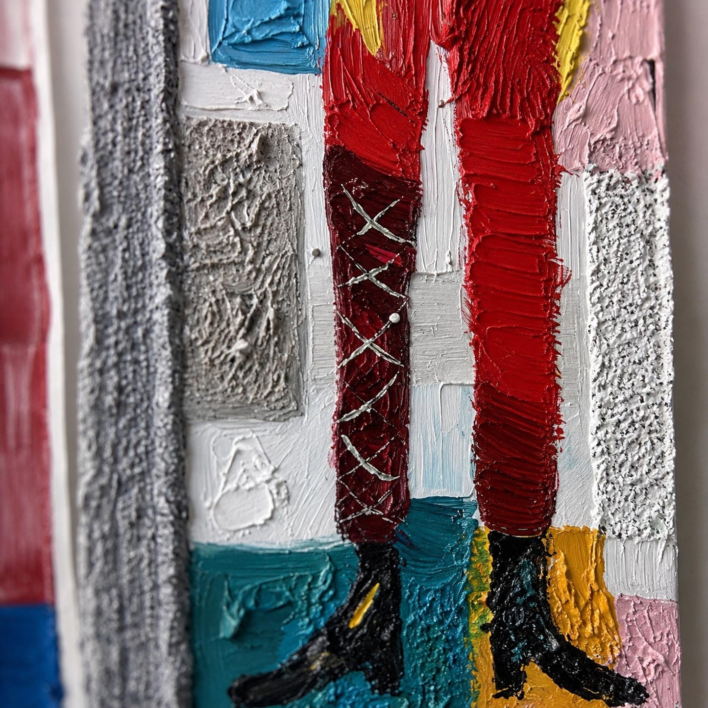 Abstract Wall Art, Impasto Trumpeter Oil Painting