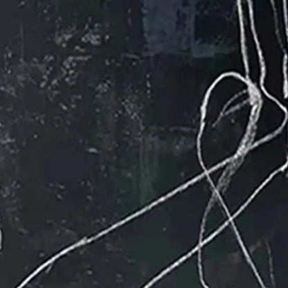 Minimalist Abstract Duo – Wabi-Sabi Black and White Abstract Oil Painting, view 3