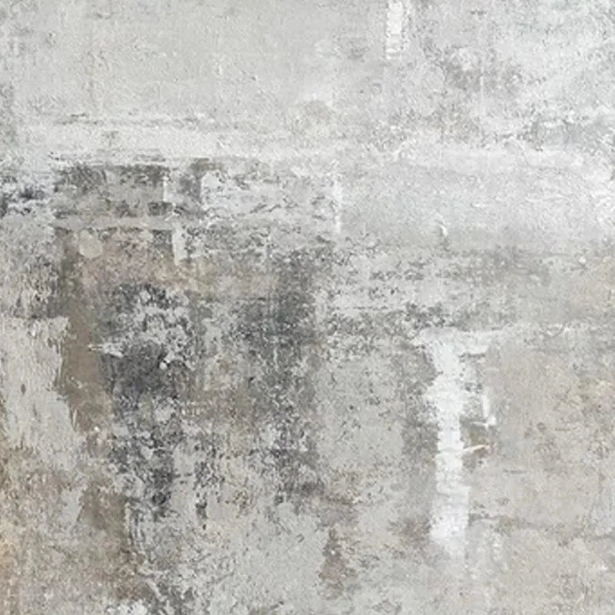 Grey Abstract Textured Diptych – Wabi-Sabi Abstract Oil Painting, view 4