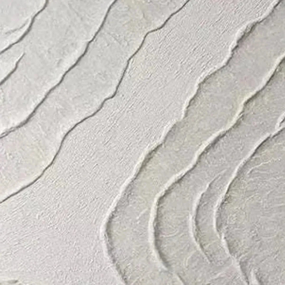 White Wabi-Sabi Abstract Textured Oil Painting – White Textured Lines Diptych