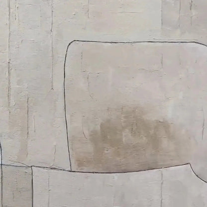 Neutral Abstract – Wabi-Sabi Neutral Abstract Oil Painting, view 4