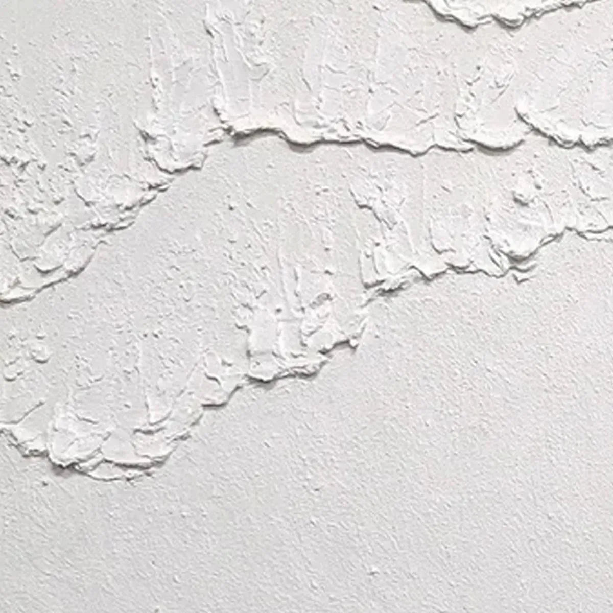 White Wabi-Sabi Seascape Impasto Oil Painting – White Textured Waves Diptych