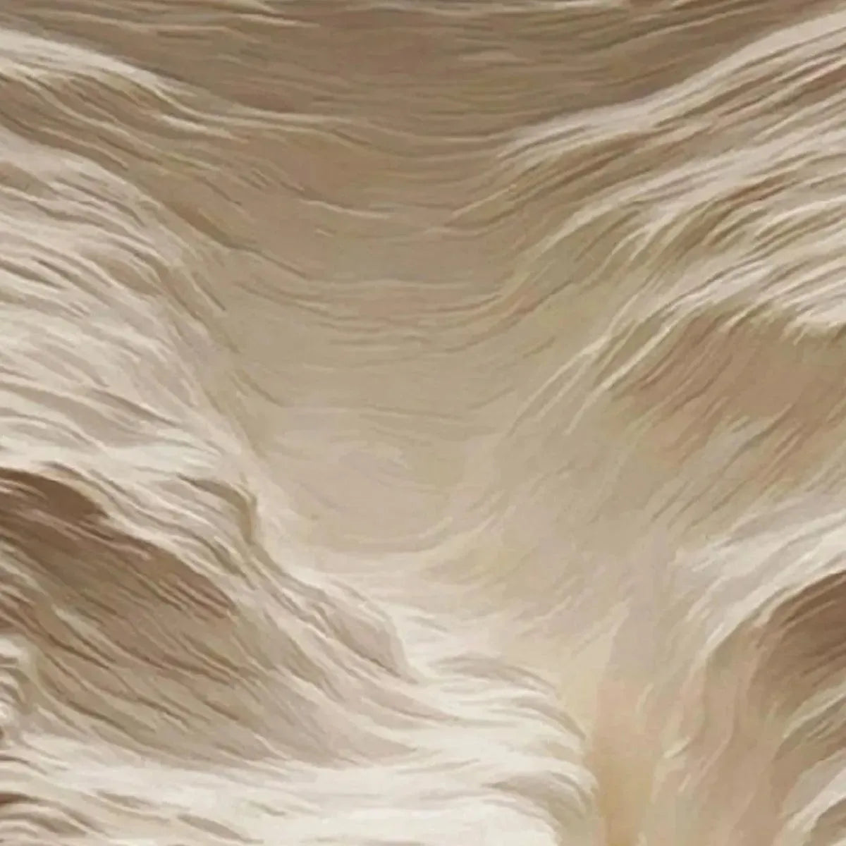 White Sand Dunes hand-painted white and sand textured desert mountain landscape painting shown with gold frame