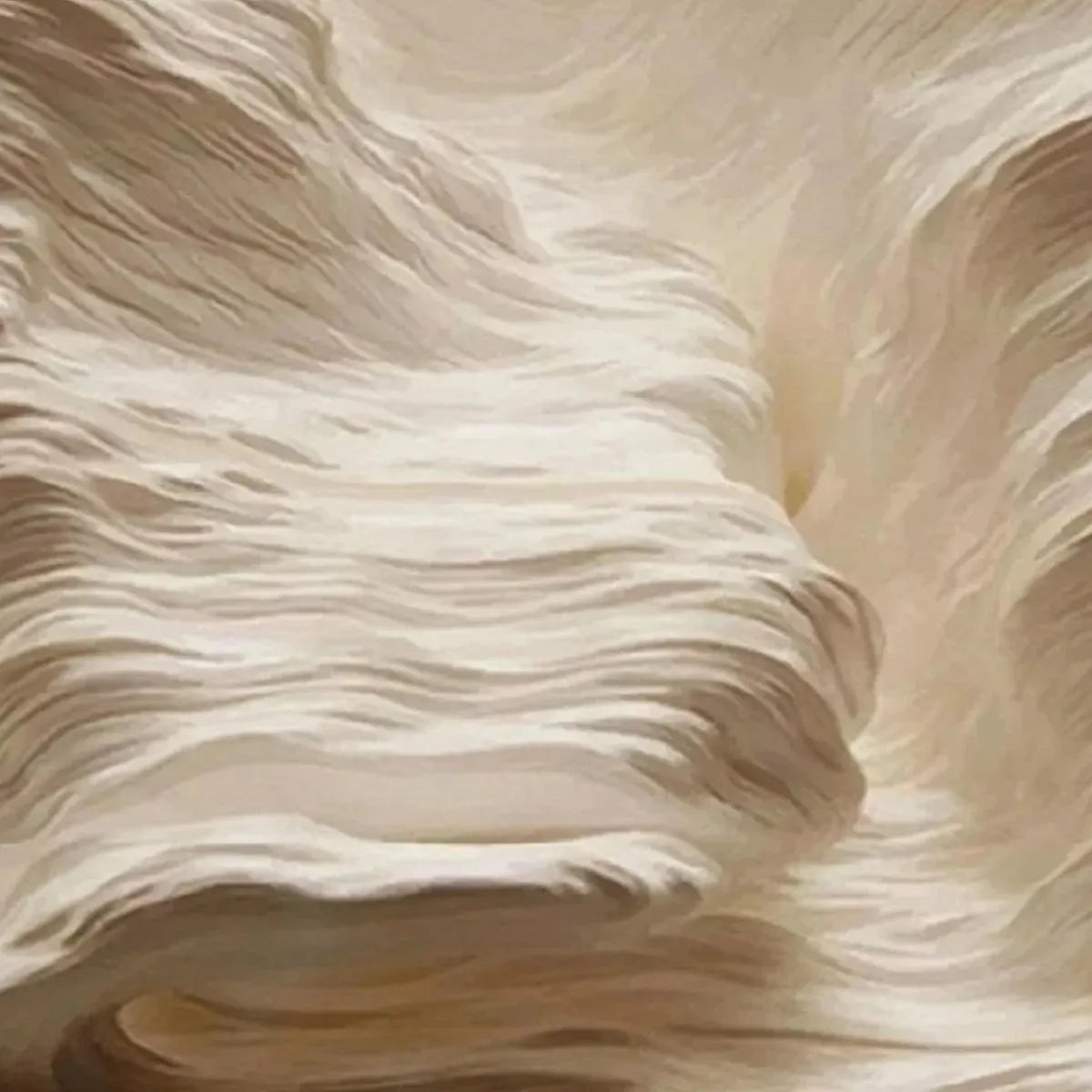 White Sand Dunes hand-painted white and sand textured desert mountain landscape painting shown as stretched canvas