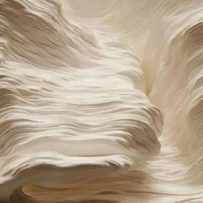 White Sand Dunes hand-painted white and sand textured desert mountain landscape painting shown as stretched canvas