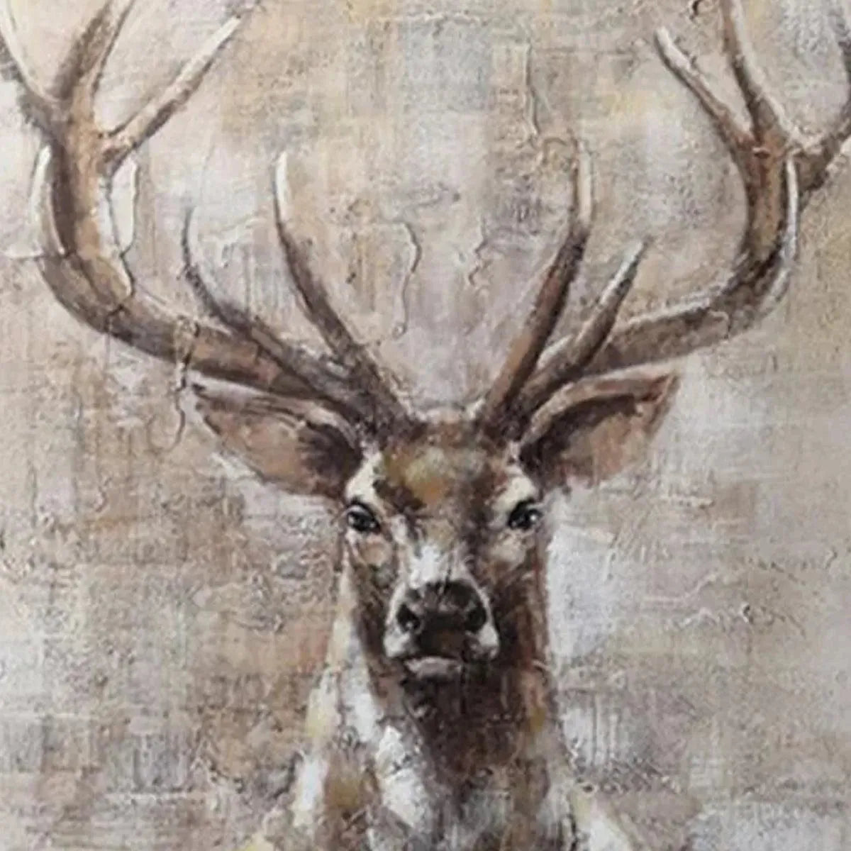 Majestic Stag – Deer Textured Oil Painting, view 5